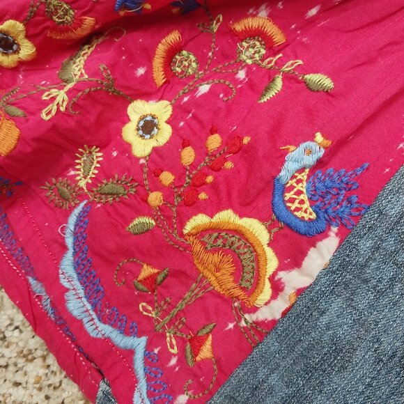 3322 Size 14 Faded Glory Upcycled Bleached Bell-Bottoms. - Picture 4 of 8